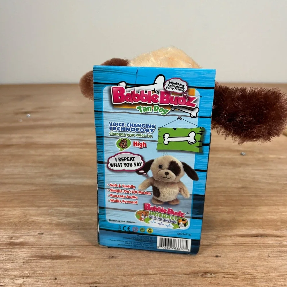Mindscope Babble Budz Tan Dog Interactive Walking Talking Plush Toy MSPMPTD